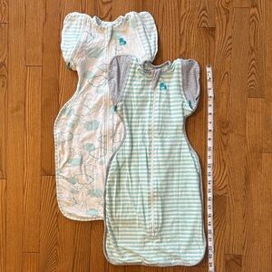 Set of 2 - Love to Dream Sleep Sacks - Mint and Gray